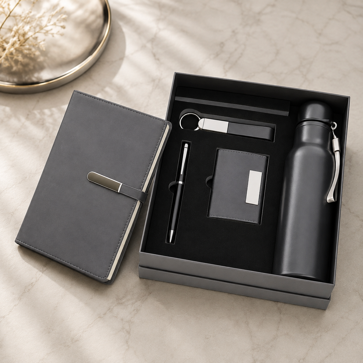 Charcoal Grey 5-Piece Executive Gift Set