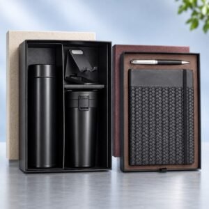 Premium Black Executive Joining Kit | Bottle, Tumbler, Notebook, Pen & Phone Stand