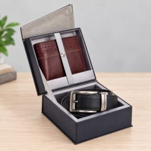 AUREX Premium Executive Gift Set | Leather Belt & Wallet