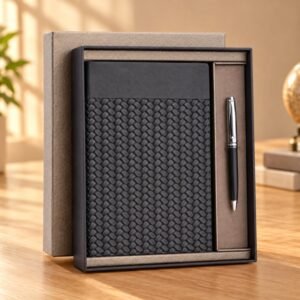 Premium Black Executive Gift Set | Notebook & Pen
