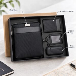 Smart Travel Kit | Premium Travel Organizer with Passport Holder, Luggage Tag & Neck Pillow